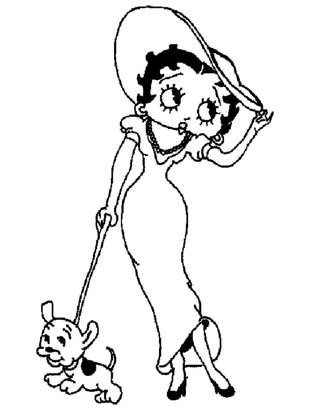 Disegno da colorare: Betty Boop (Cartoni animati) #26029 - Pagine da Colorare Stampabili Gratuite