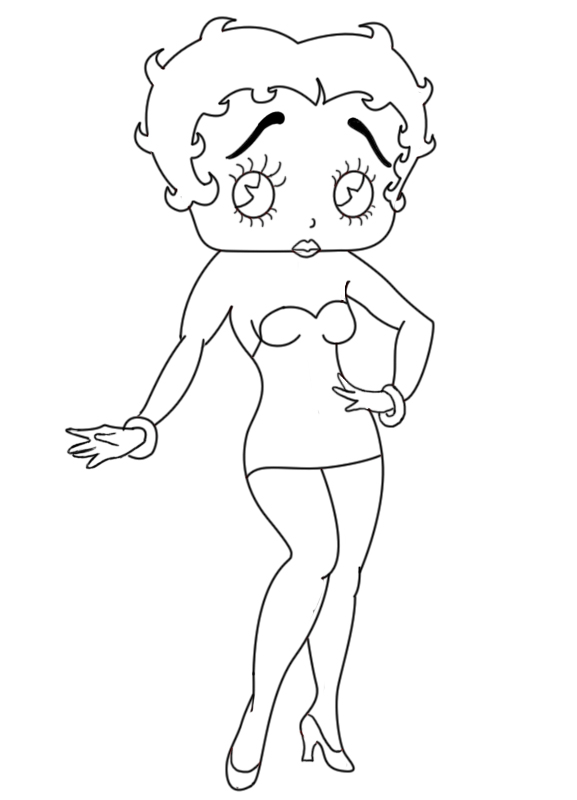 Disegno da colorare: Betty Boop (Cartoni animati) #26035 - Pagine da Colorare Stampabili Gratuite