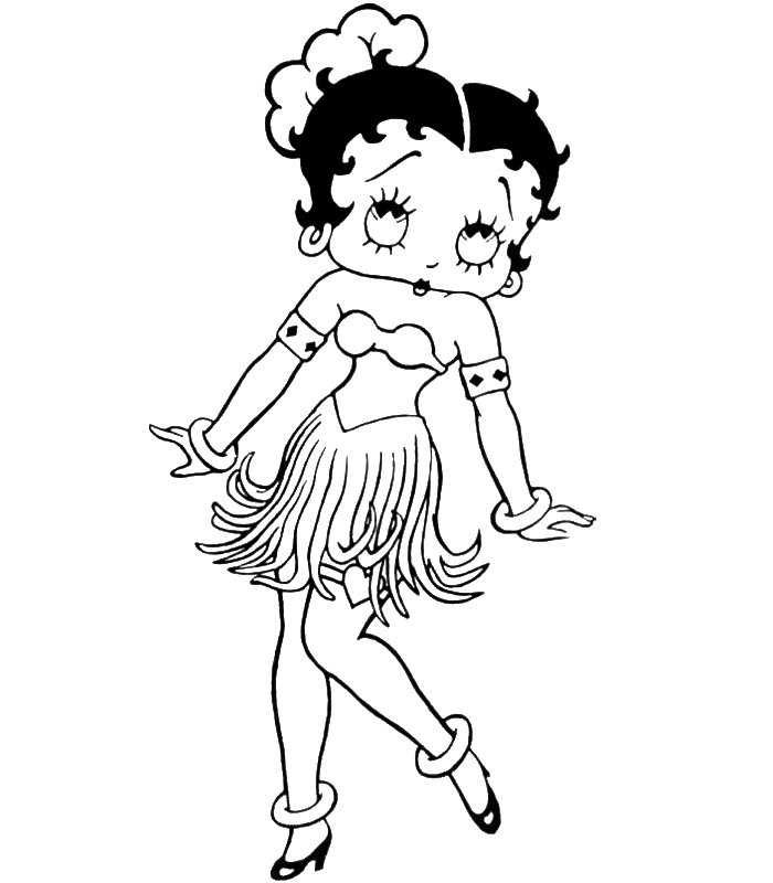 Disegno da colorare: Betty Boop (Cartoni animati) #26070 - Pagine da Colorare Stampabili Gratuite