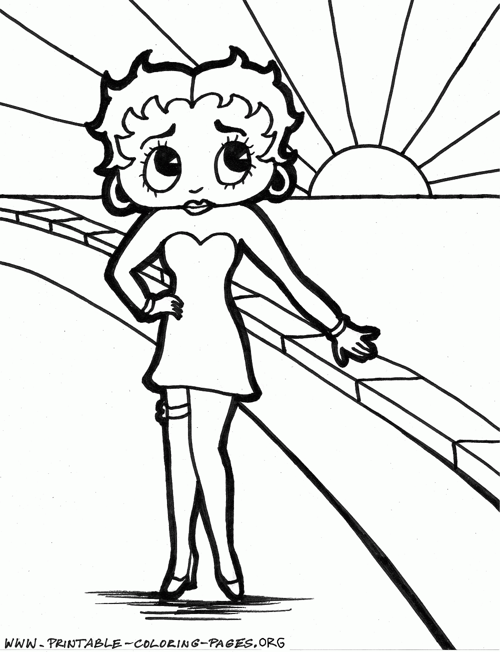 Disegno da colorare: Betty Boop (Cartoni animati) #26076 - Pagine da Colorare Stampabili Gratuite