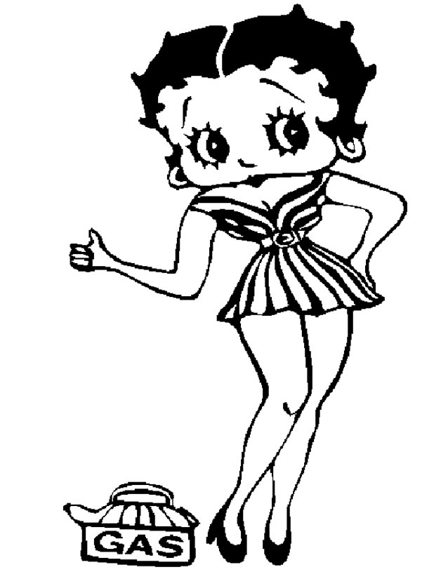 Disegno da colorare: Betty Boop (Cartoni animati) #26078 - Pagine da Colorare Stampabili Gratuite