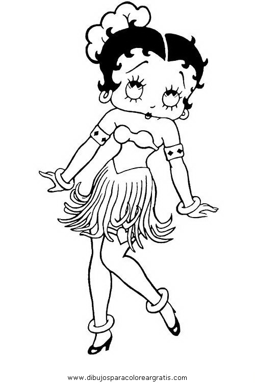 Disegno da colorare: Betty Boop (Cartoni animati) #26083 - Pagine da Colorare Stampabili Gratuite