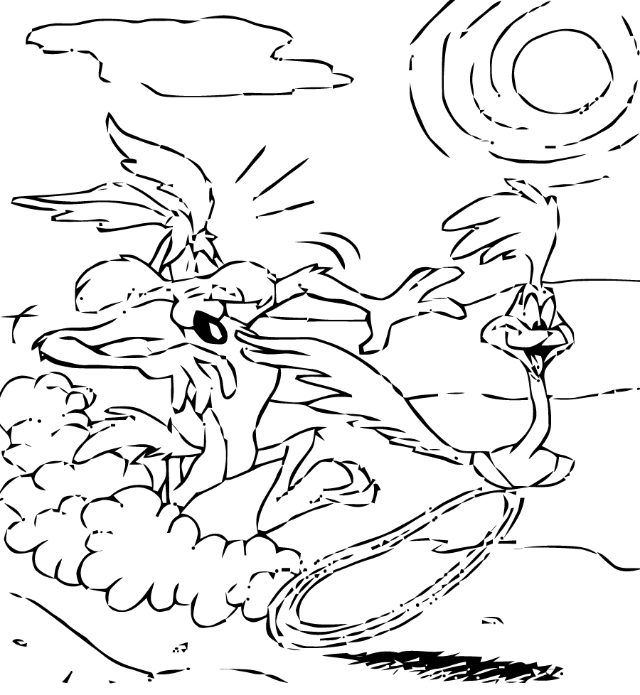 Disegno da colorare: Bip Bip e Coyote (Cartoni animati) #47146 - Pagine da Colorare Stampabili Gratuite