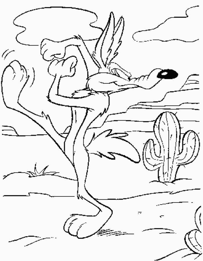 Disegno da colorare: Bip Bip e Coyote (Cartoni animati) #47255 - Pagine da Colorare Stampabili Gratuite