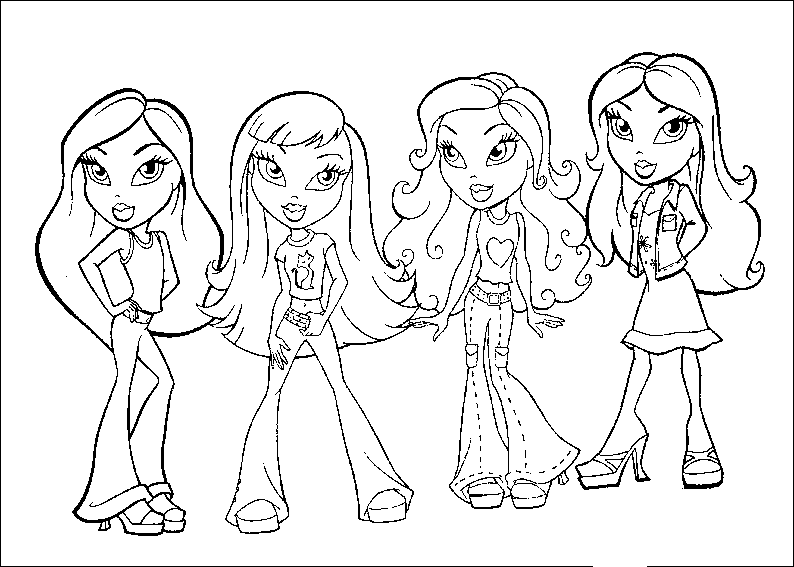 Disegno da colorare: Bratz (Cartoni animati) #32399 - Pagine da Colorare Stampabili Gratuite