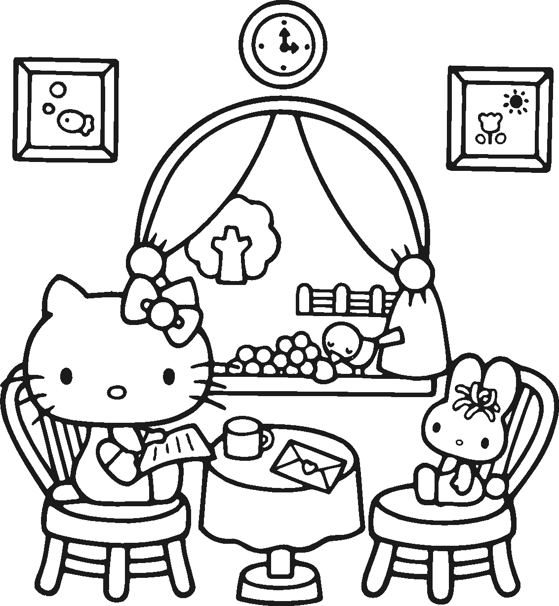 Disegno da colorare: ciao Kitty (Cartoni animati) #36743 - Pagine da Colorare Stampabili Gratuite