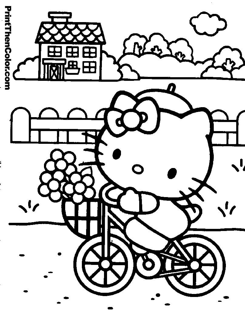 Disegno da colorare: ciao Kitty (Cartoni animati) #37090 - Pagine da Colorare Stampabili Gratuite