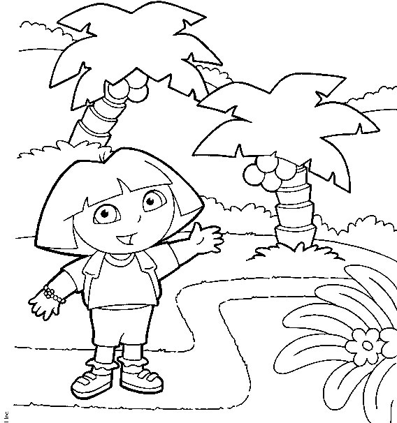 Disegno da colorare: Dora l'esploratrice (Cartoni animati) #29719 - Pagine da Colorare Stampabili Gratuite