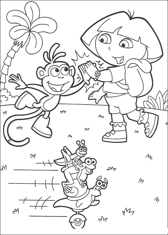 Disegno da colorare: Dora l'esploratrice (Cartoni animati) #29726 - Pagine da Colorare Stampabili Gratuite