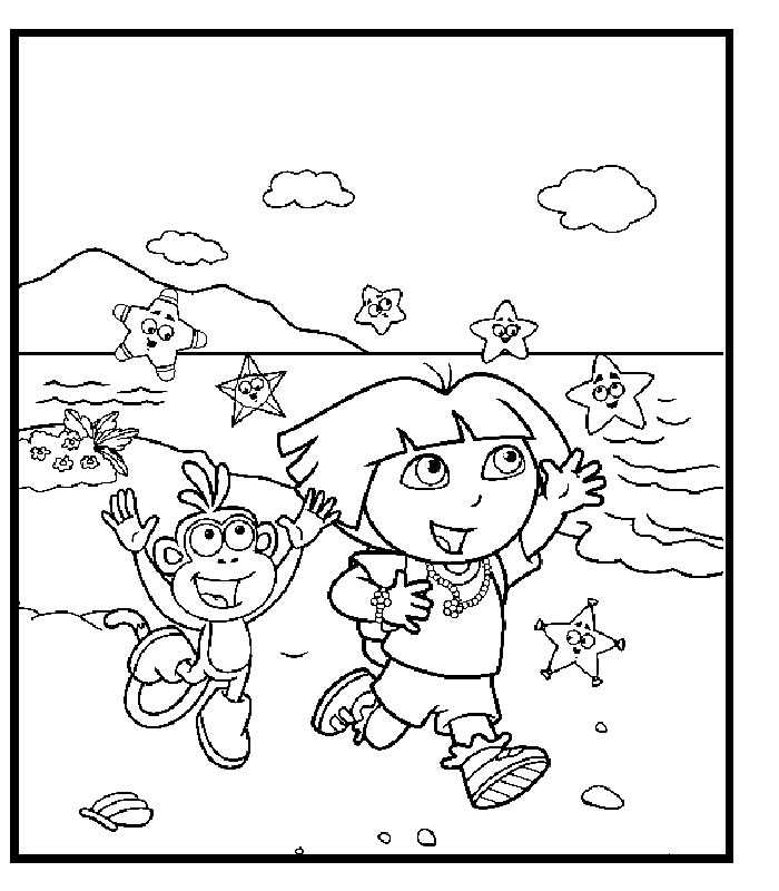 Disegno da colorare: Dora l'esploratrice (Cartoni animati) #29792 - Pagine da Colorare Stampabili Gratuite