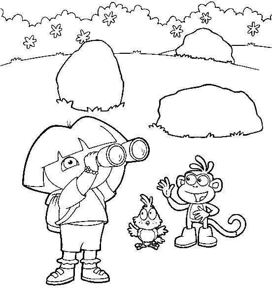 Disegno da colorare: Dora l'esploratrice (Cartoni animati) #29870 - Pagine da Colorare Stampabili Gratuite