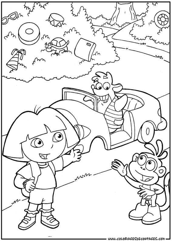 Disegno da colorare: Dora l'esploratrice (Cartoni animati) #29893 - Pagine da Colorare Stampabili Gratuite