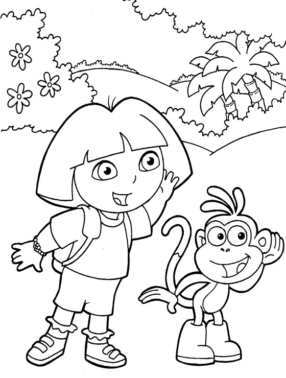 Disegno da colorare: Dora l'esploratrice (Cartoni animati) #29937 - Pagine da Colorare Stampabili Gratuite