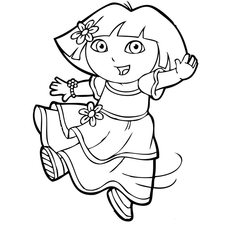 Disegno da colorare: Dora l'esploratrice (Cartoni animati) #29967 - Pagine da Colorare Stampabili Gratuite
