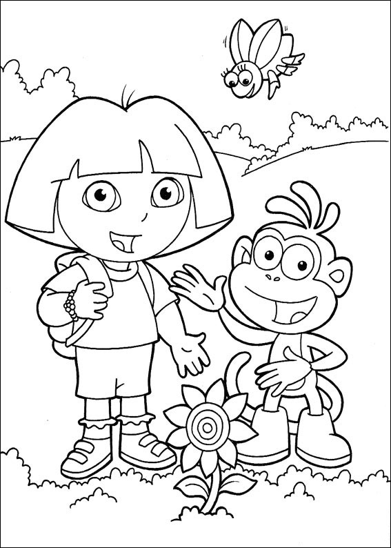 Disegno da colorare: Dora l'esploratrice (Cartoni animati) #30064 - Pagine da Colorare Stampabili Gratuite