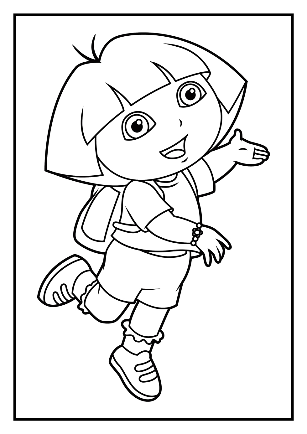 Disegno da colorare: Dora l'esploratrice (Cartoni animati) #30095 - Pagine da Colorare Stampabili Gratuite