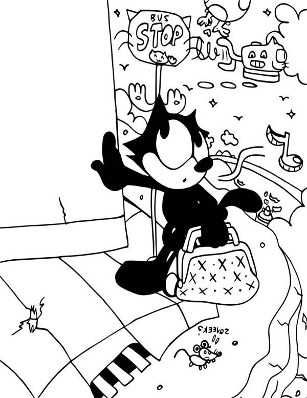 Disegno da colorare: Felice il gatto (Cartoni animati) #47888 - Pagine da Colorare Stampabili Gratuite
