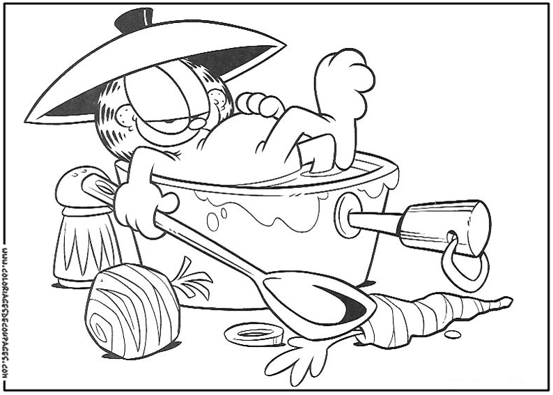 Disegno da colorare: Garfield (Cartoni animati) #26190 - Pagine da Colorare Stampabili Gratuite