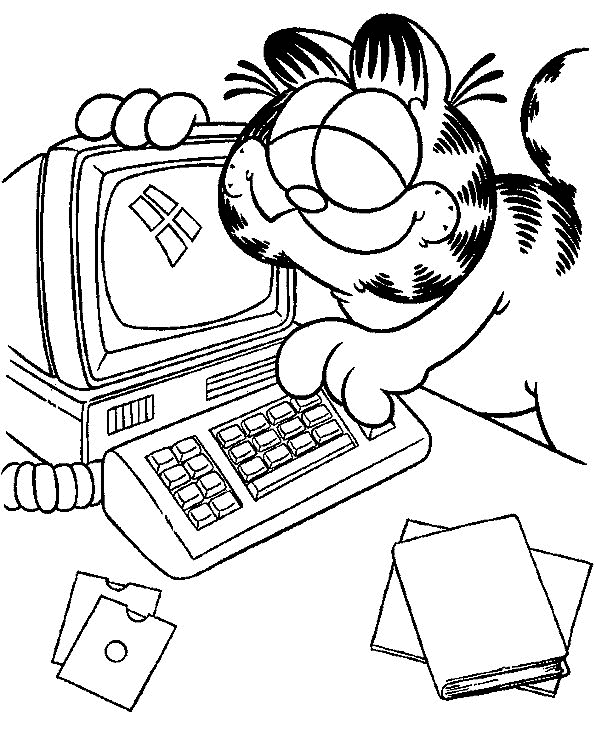 Disegno da colorare: Garfield (Cartoni animati) #26194 - Pagine da Colorare Stampabili Gratuite