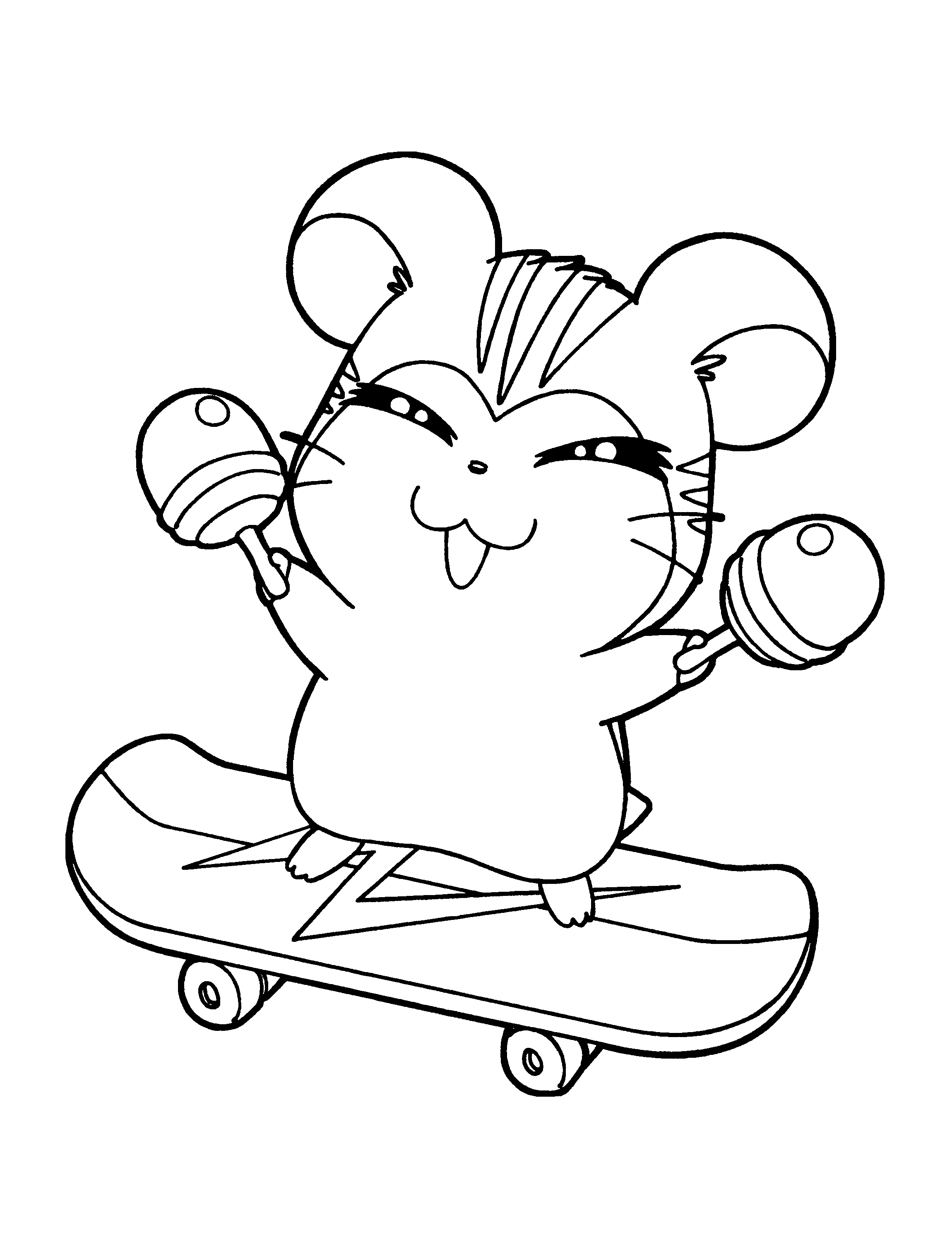 Disegno da colorare: Hamtaro (Cartoni animati) #39904 - Pagine da Colorare Stampabili Gratuite