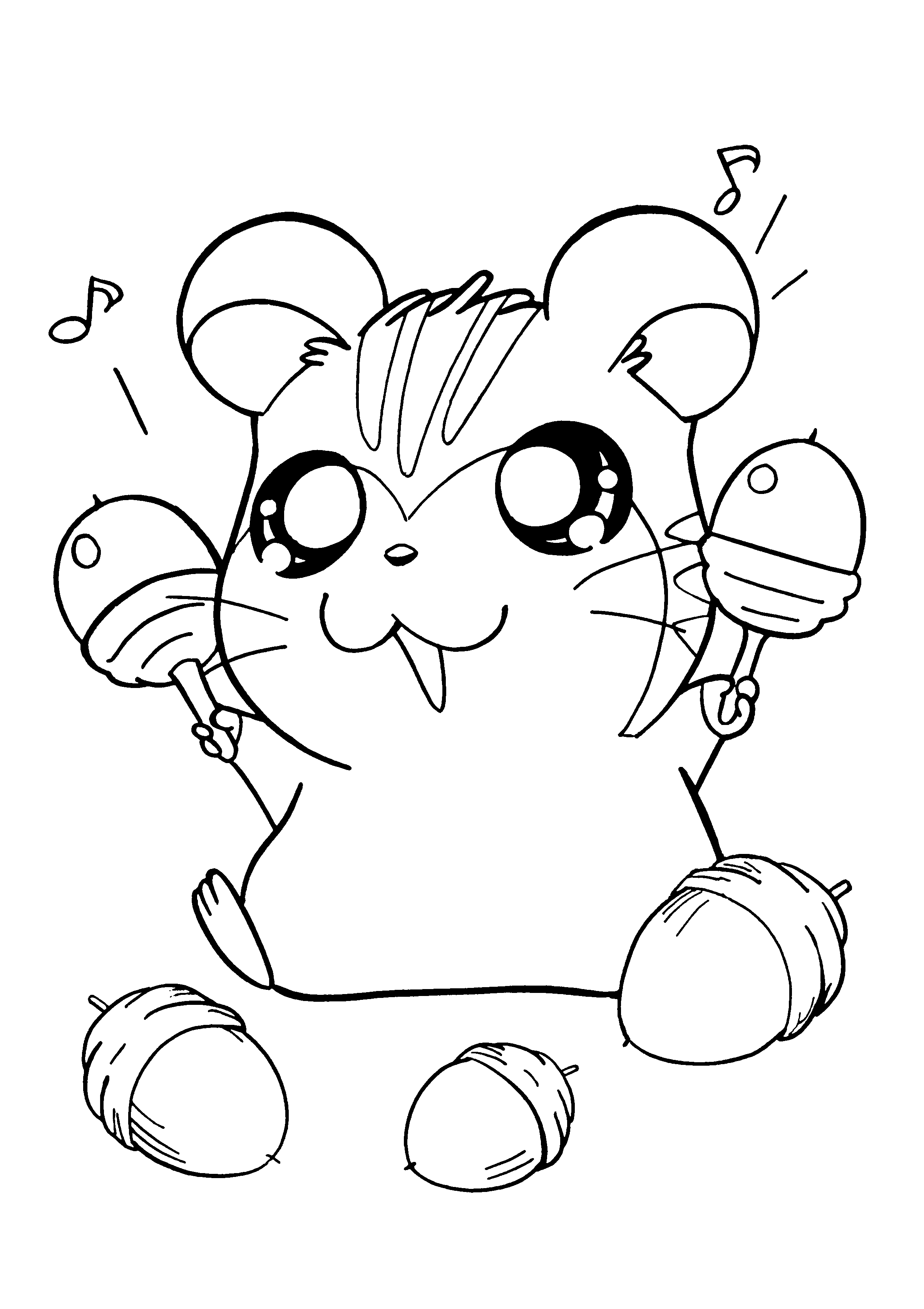 Disegno da colorare: Hamtaro (Cartoni animati) #39931 - Pagine da Colorare Stampabili Gratuite