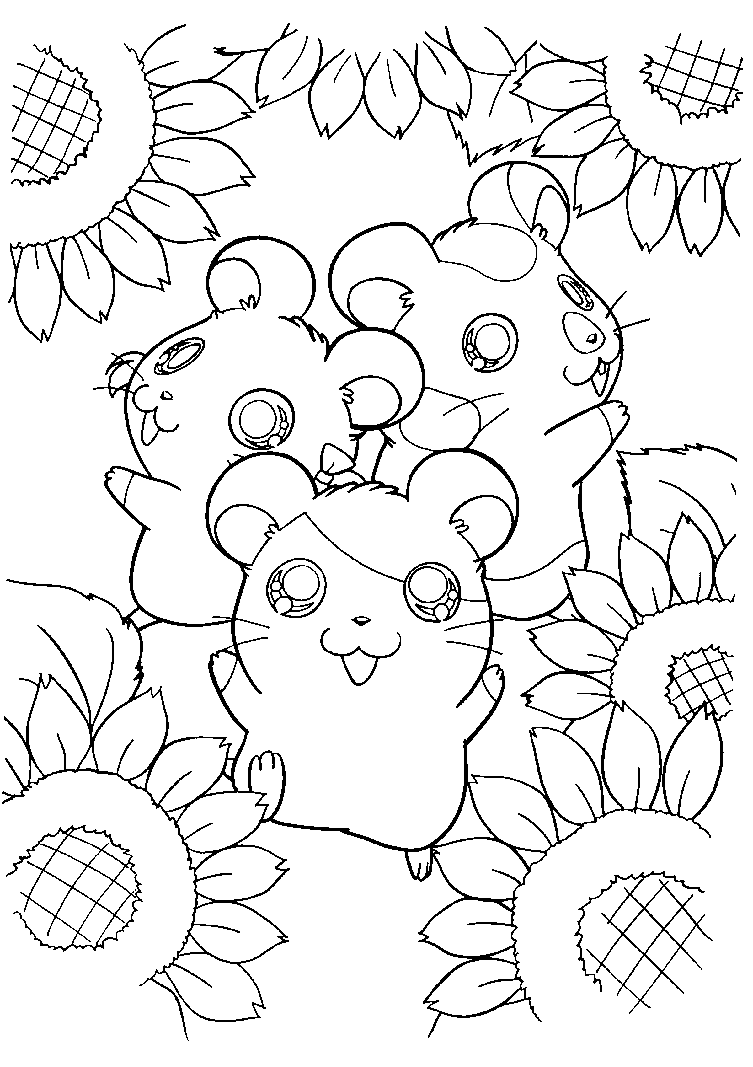 Disegno da colorare: Hamtaro (Cartoni animati) #39932 - Pagine da Colorare Stampabili Gratuite