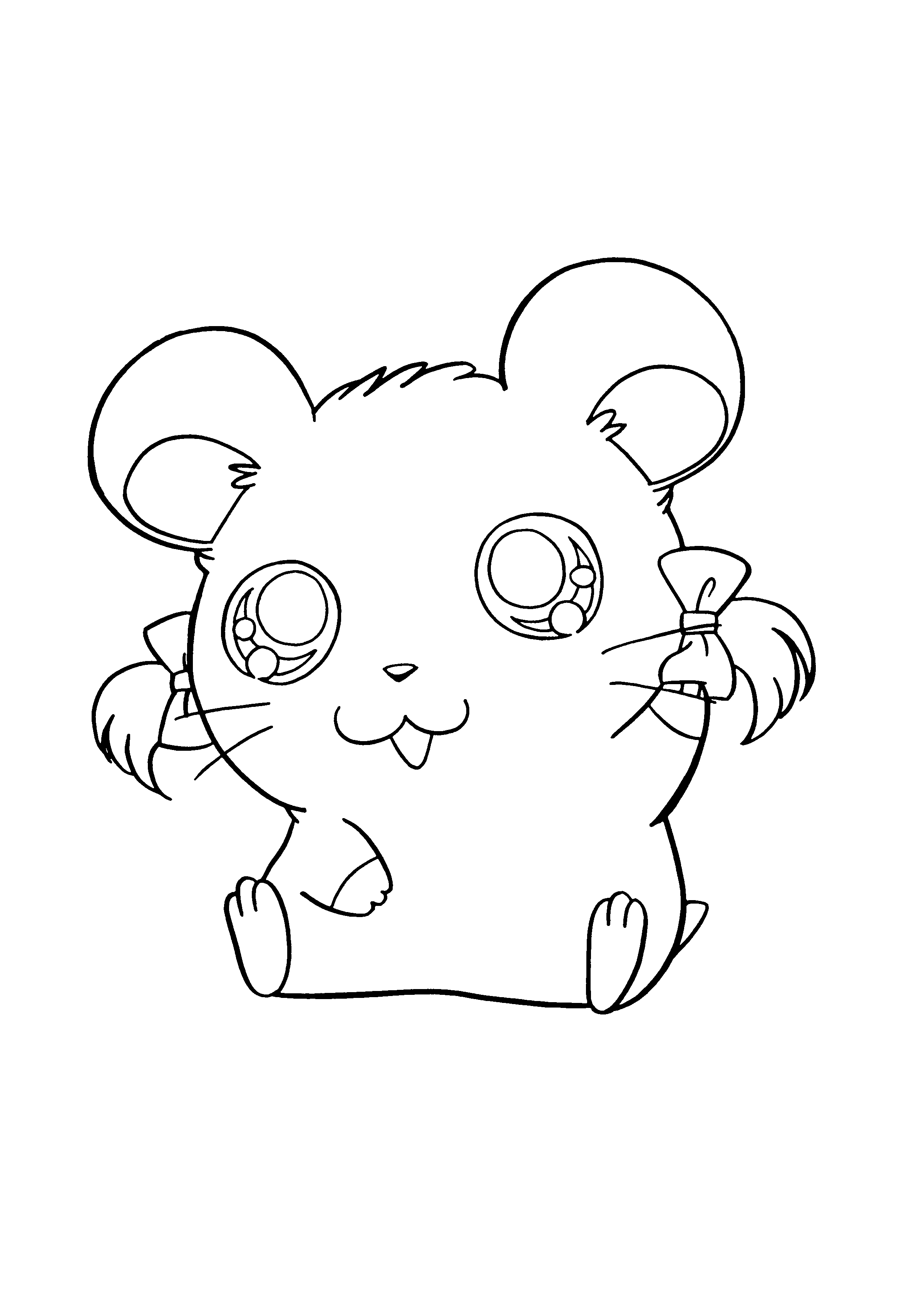 Disegno da colorare: Hamtaro (Cartoni animati) #39950 - Pagine da Colorare Stampabili Gratuite