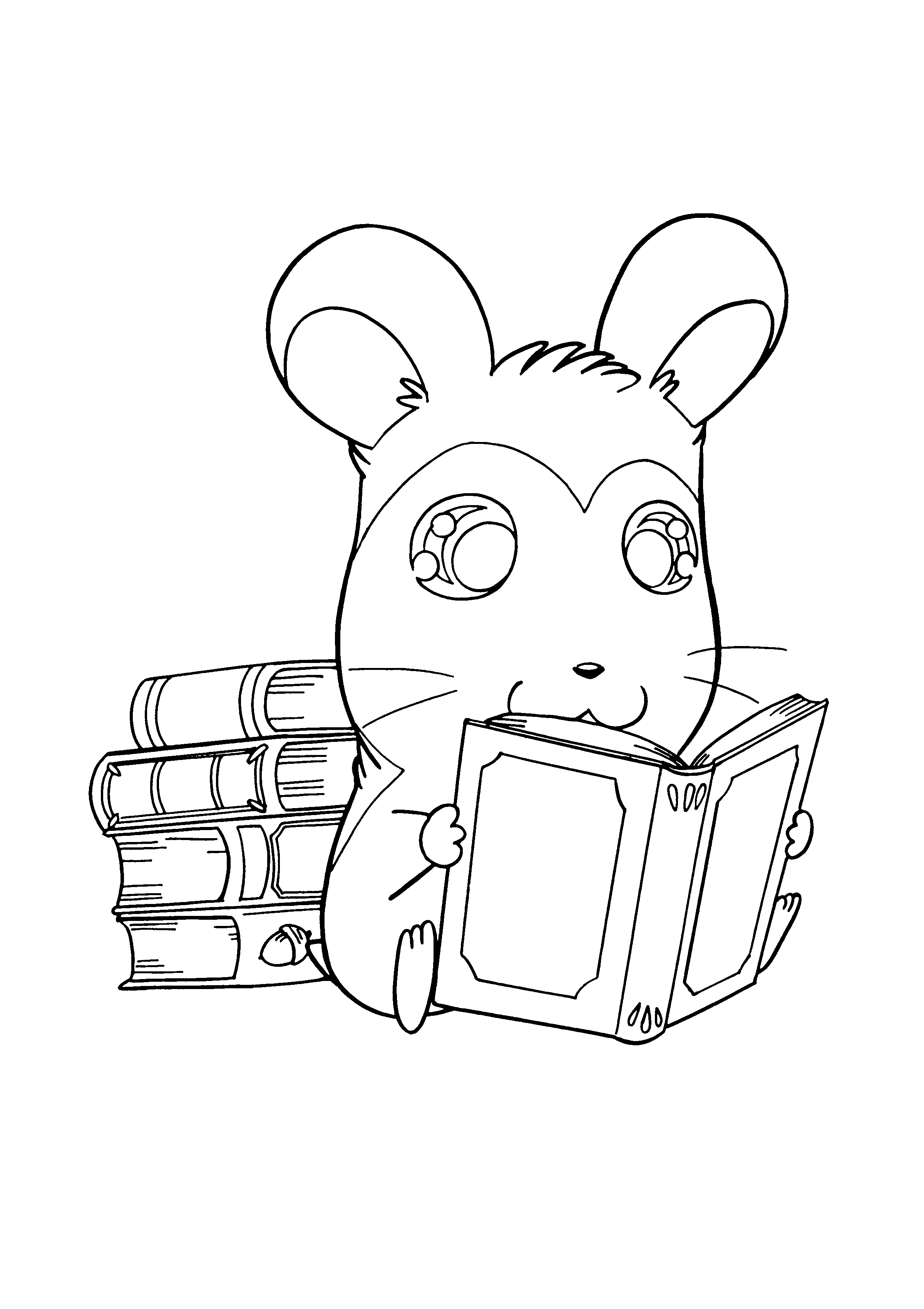 Disegno da colorare: Hamtaro (Cartoni animati) #39961 - Pagine da Colorare Stampabili Gratuite