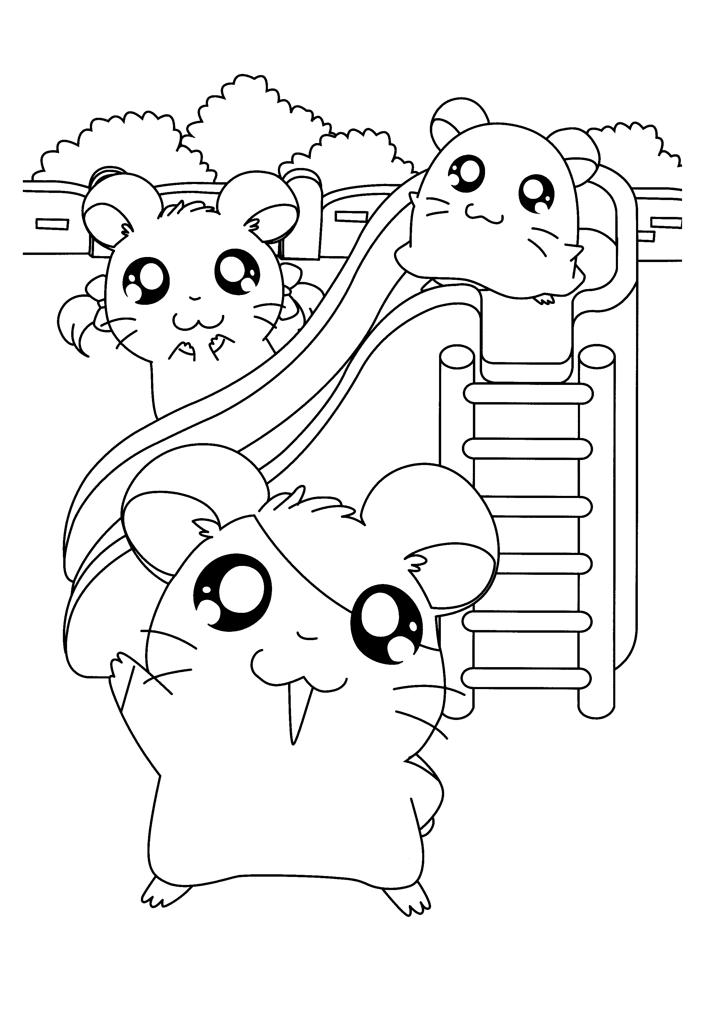 Disegno da colorare: Hamtaro (Cartoni animati) #39962 - Pagine da Colorare Stampabili Gratuite