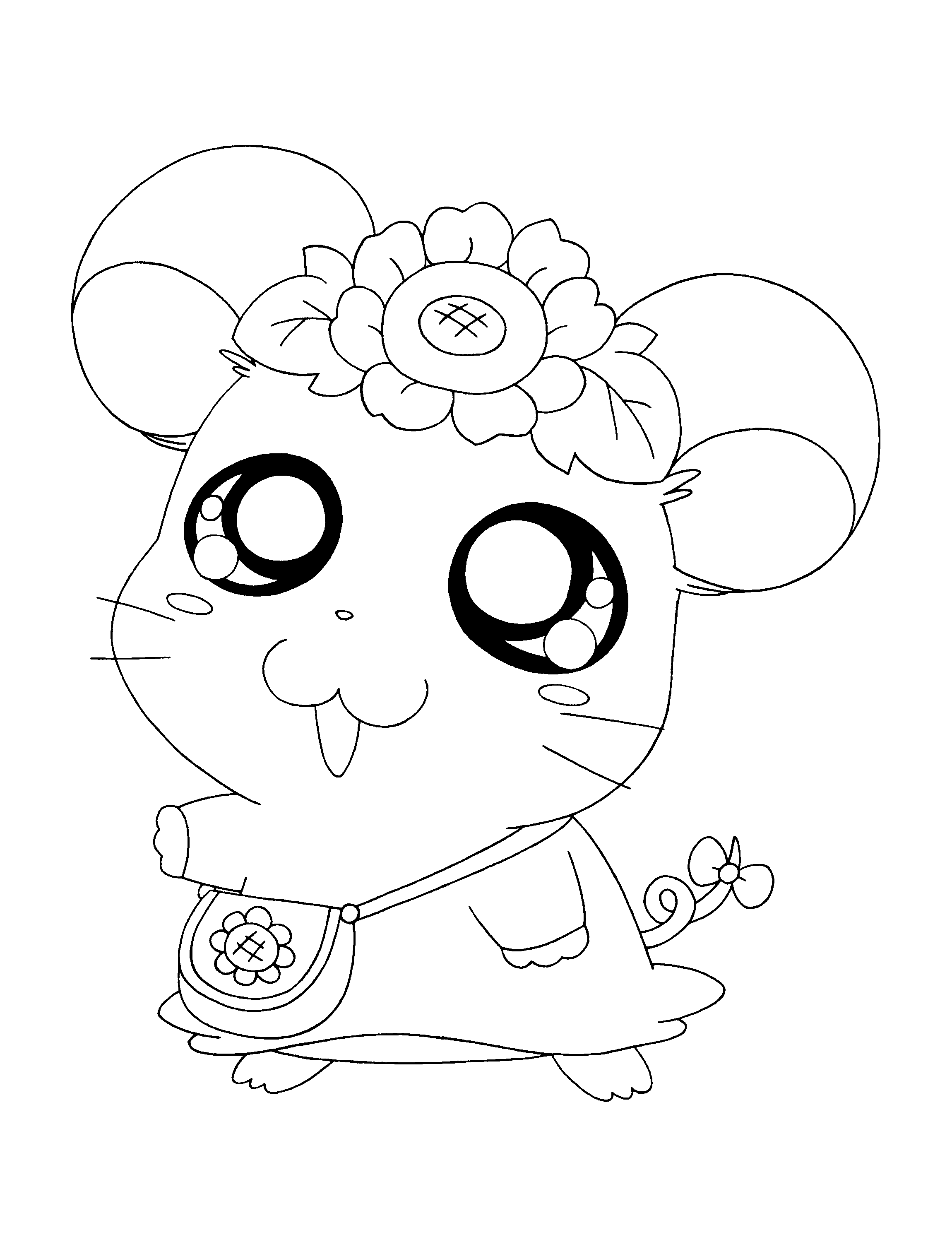 Disegno da colorare: Hamtaro (Cartoni animati) #39977 - Pagine da Colorare Stampabili Gratuite