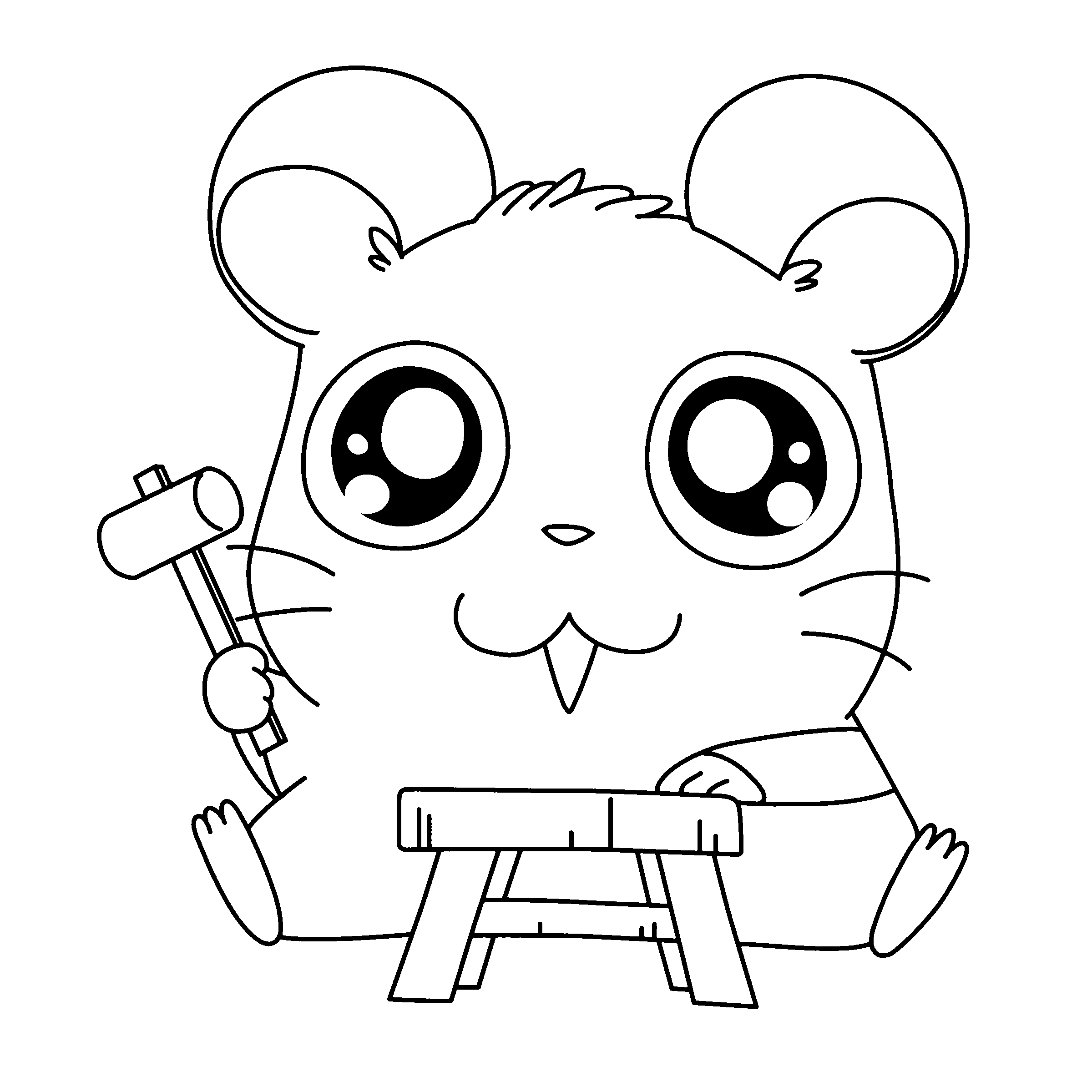 Disegno da colorare: Hamtaro (Cartoni animati) #39979 - Pagine da Colorare Stampabili Gratuite