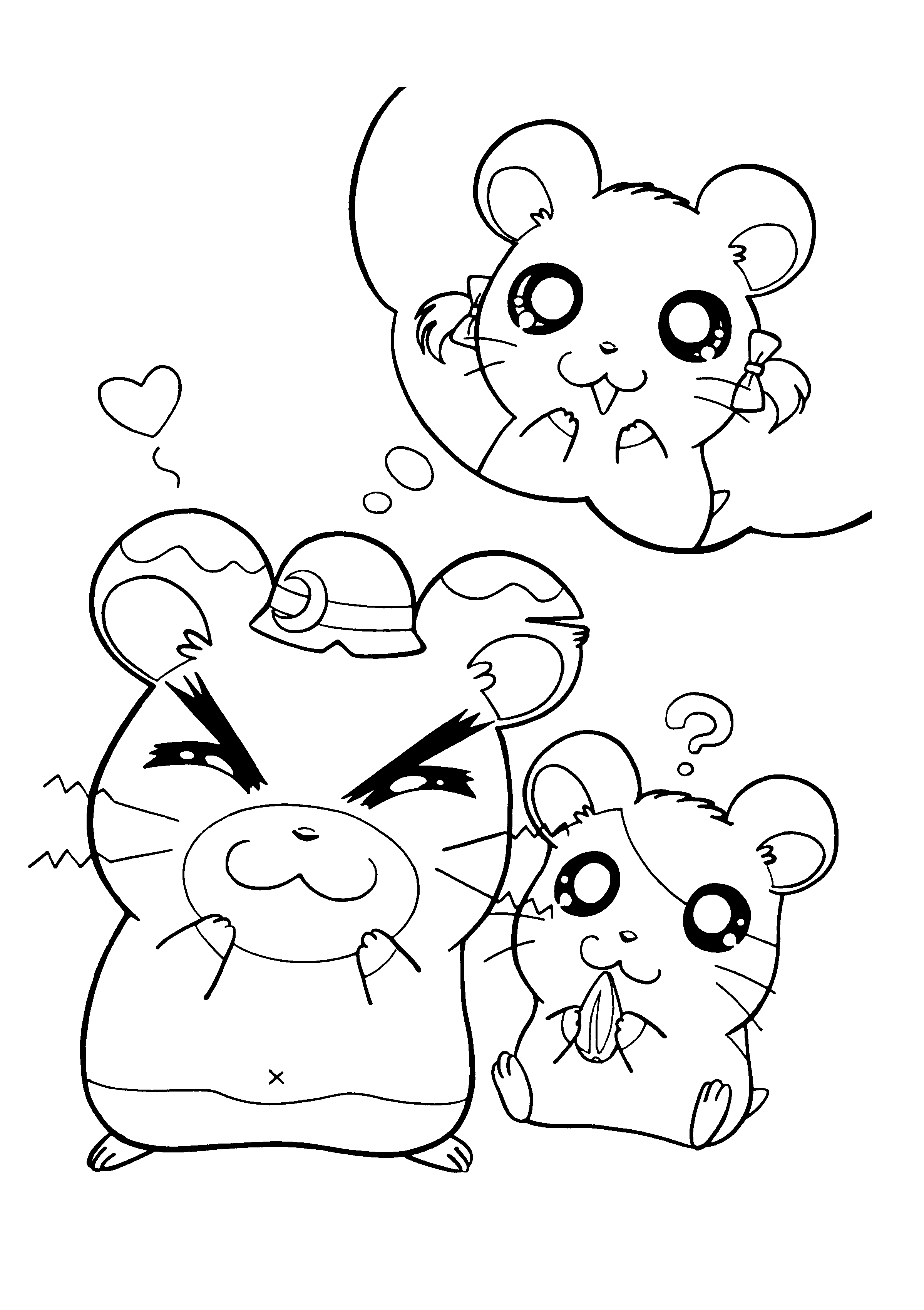 Disegno da colorare: Hamtaro (Cartoni animati) #39981 - Pagine da Colorare Stampabili Gratuite