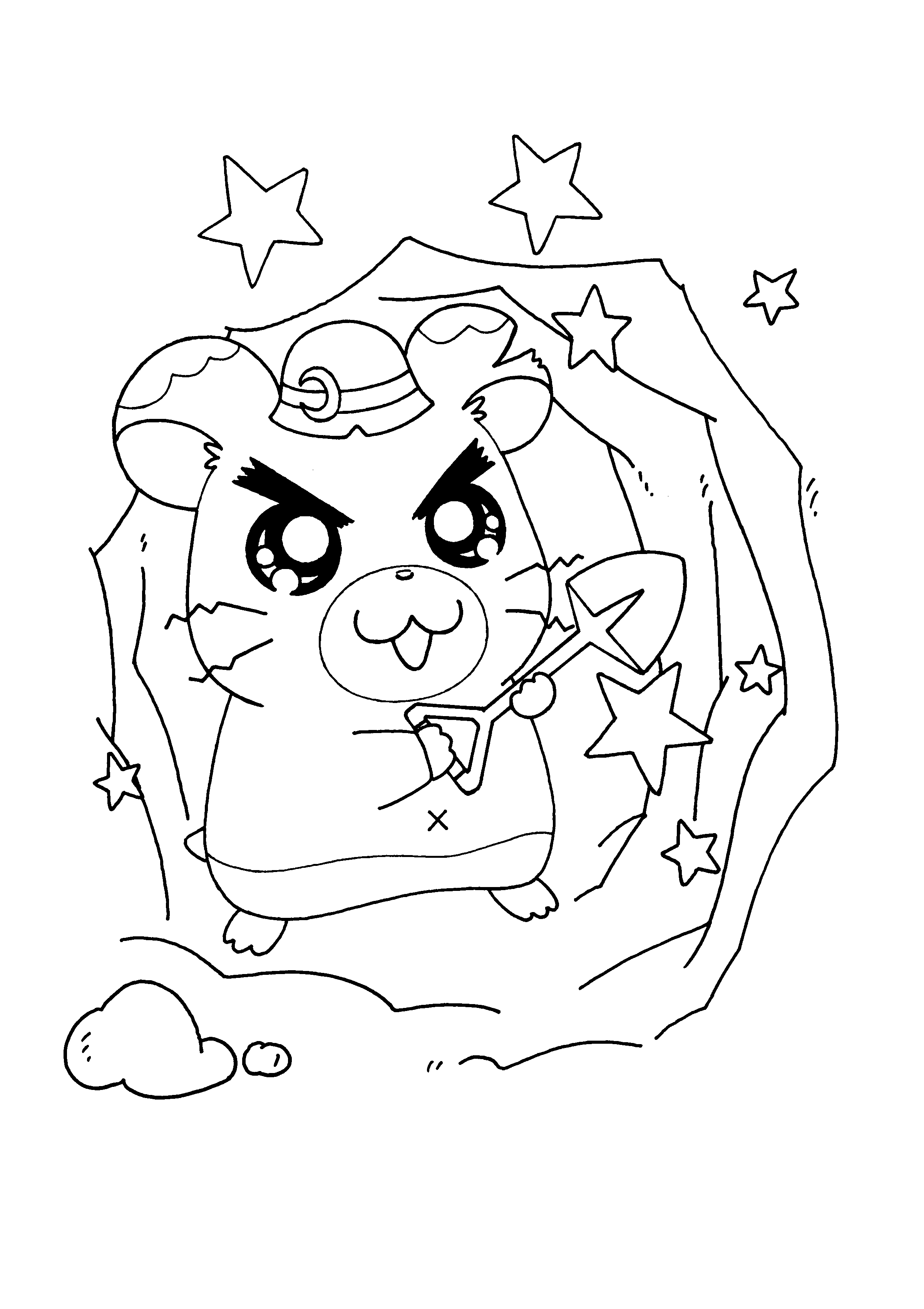 Disegno da colorare: Hamtaro (Cartoni animati) #39992 - Pagine da Colorare Stampabili Gratuite