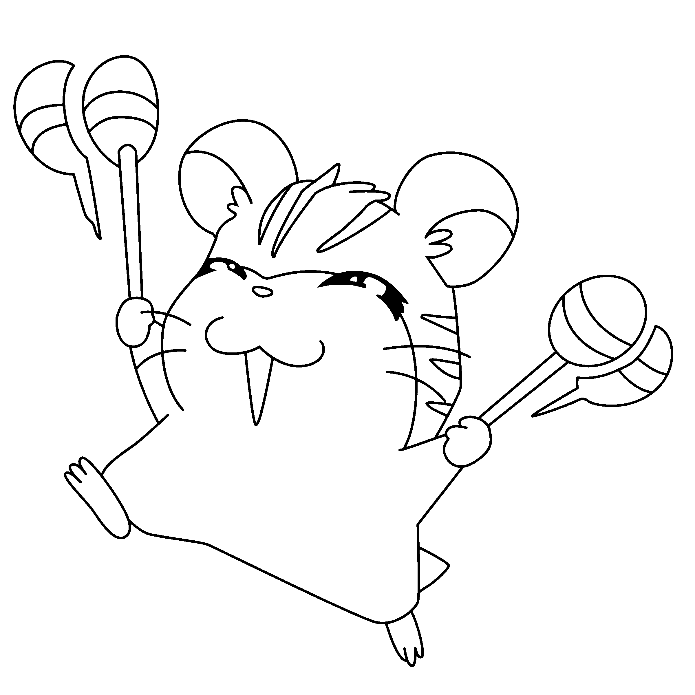 Disegno da colorare: Hamtaro (Cartoni animati) #39999 - Pagine da Colorare Stampabili Gratuite