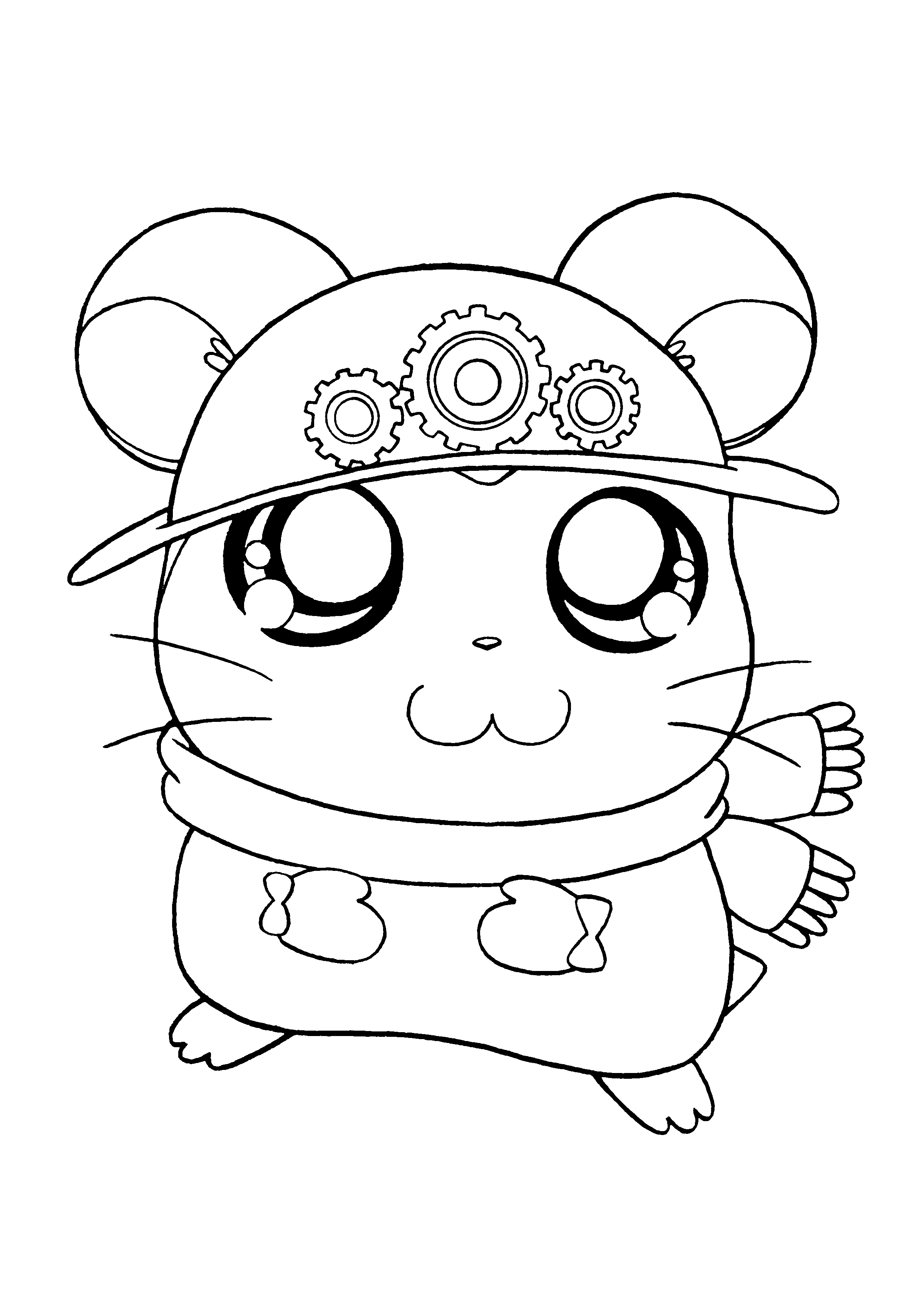 Disegno da colorare: Hamtaro (Cartoni animati) #40006 - Pagine da Colorare Stampabili Gratuite