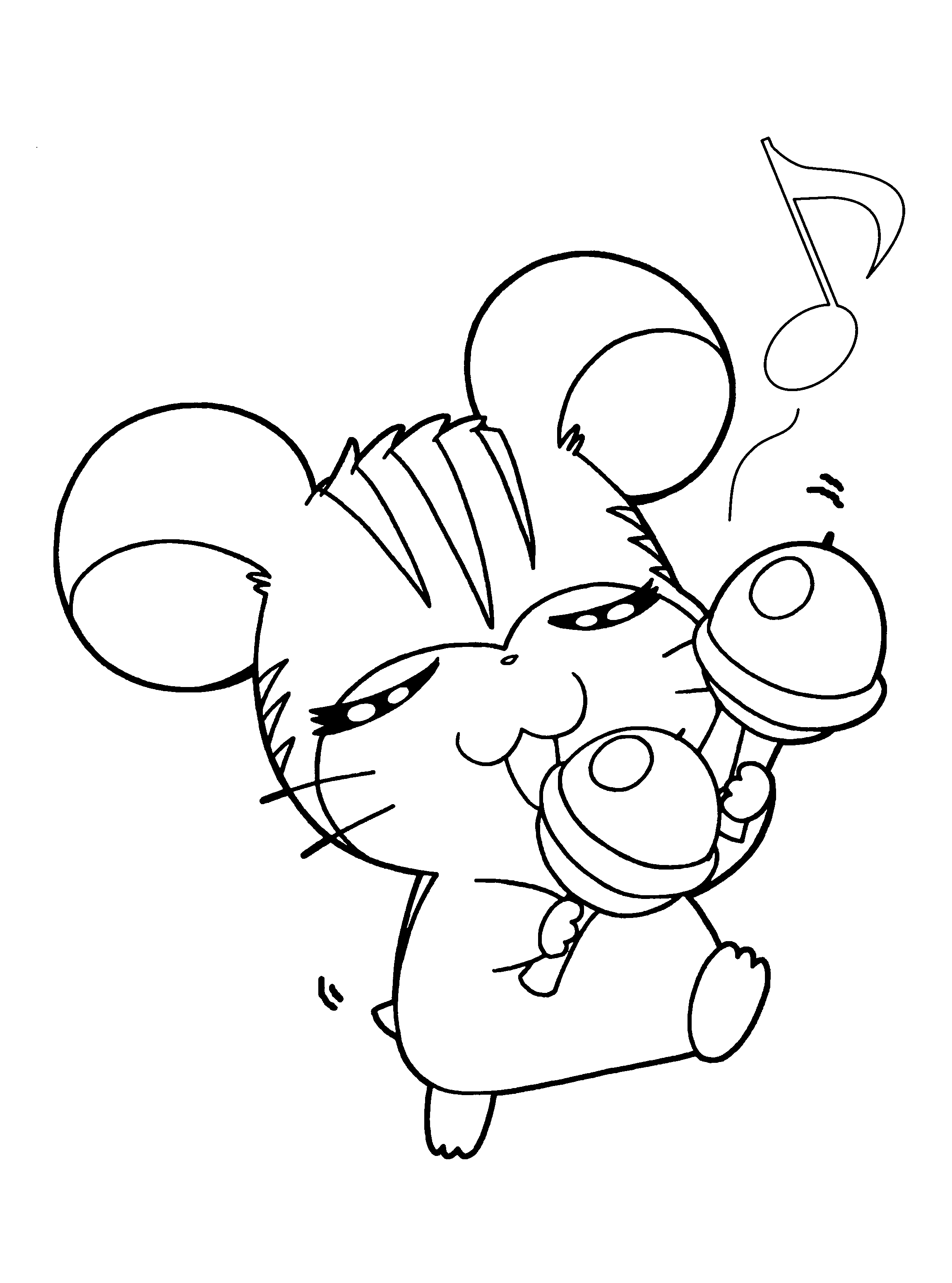 Disegno da colorare: Hamtaro (Cartoni animati) #40012 - Pagine da Colorare Stampabili Gratuite