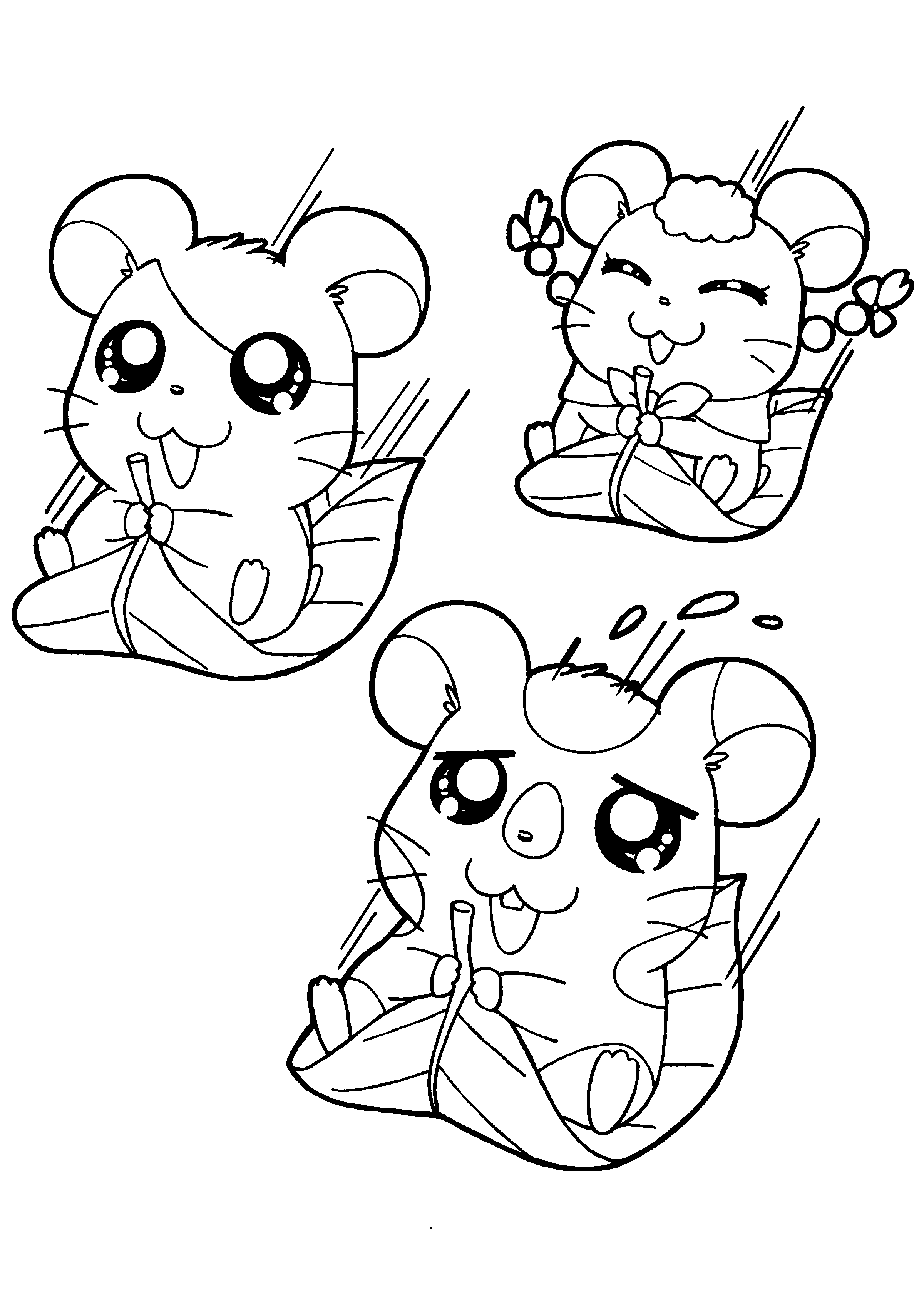 Disegno da colorare: Hamtaro (Cartoni animati) #40014 - Pagine da Colorare Stampabili Gratuite