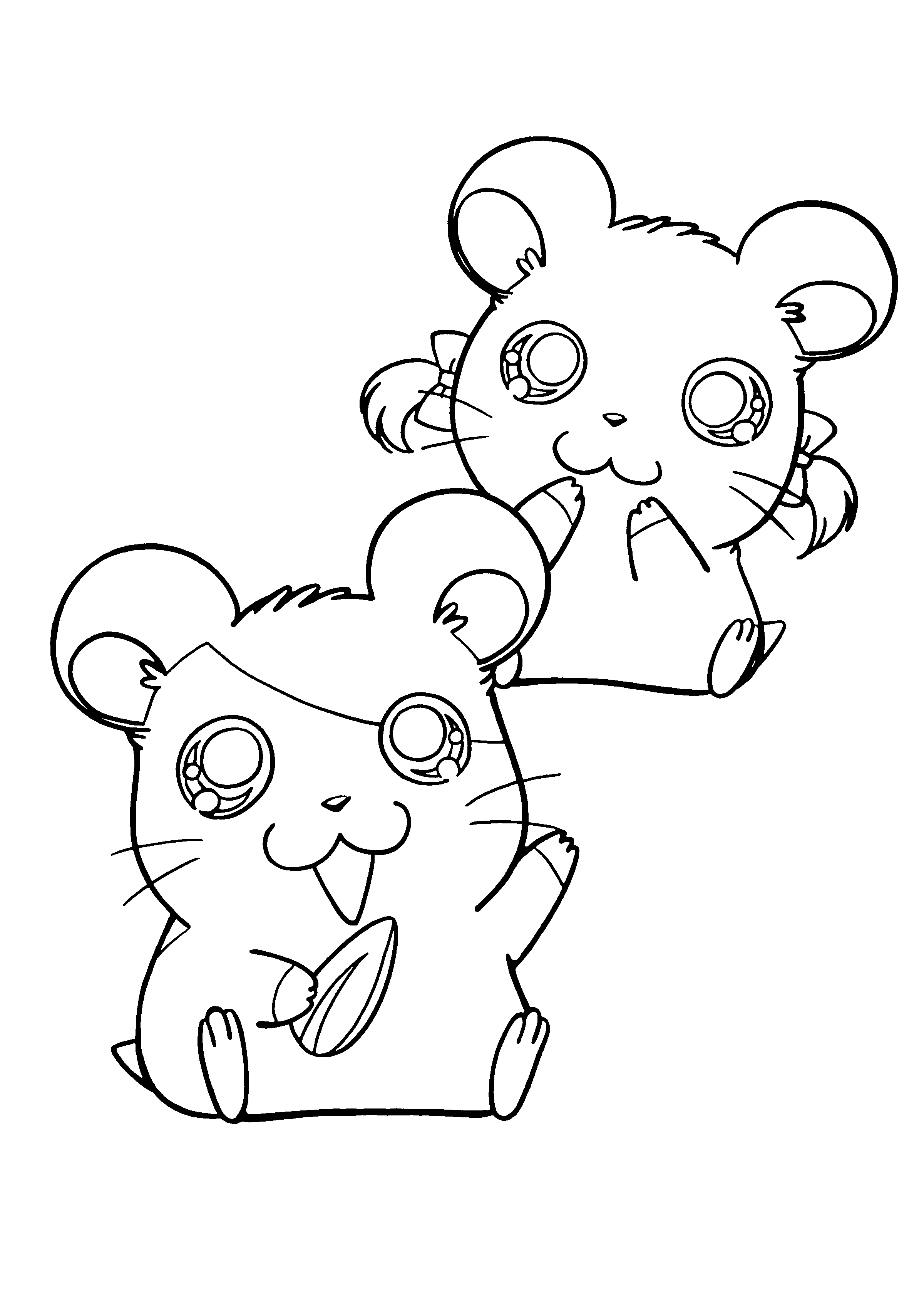 Disegno da colorare: Hamtaro (Cartoni animati) #40016 - Pagine da Colorare Stampabili Gratuite