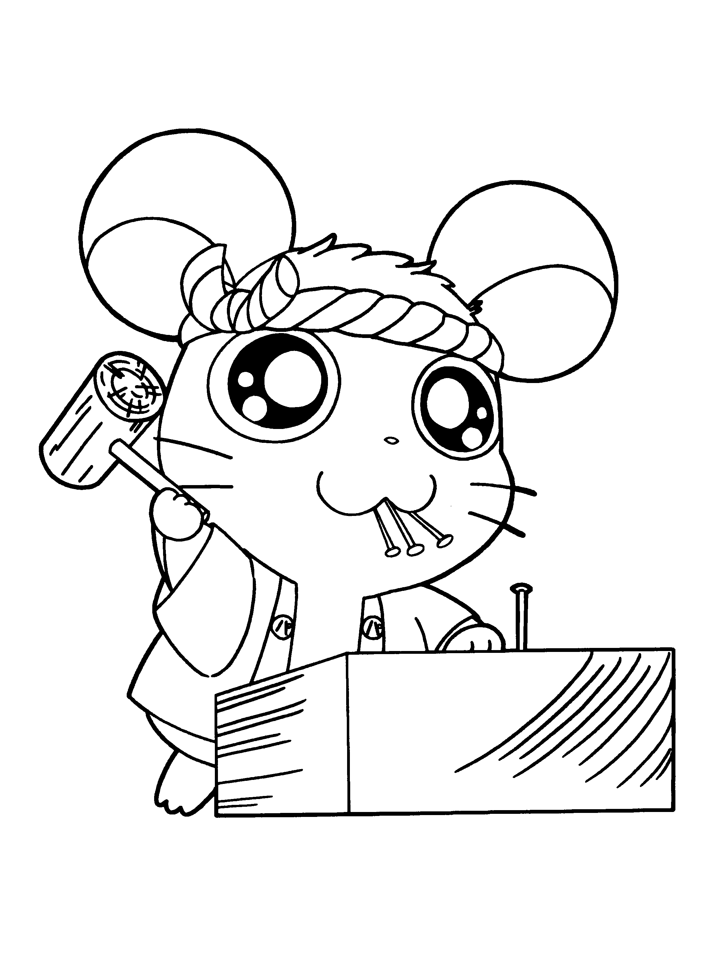 Disegno da colorare: Hamtaro (Cartoni animati) #40017 - Pagine da Colorare Stampabili Gratuite