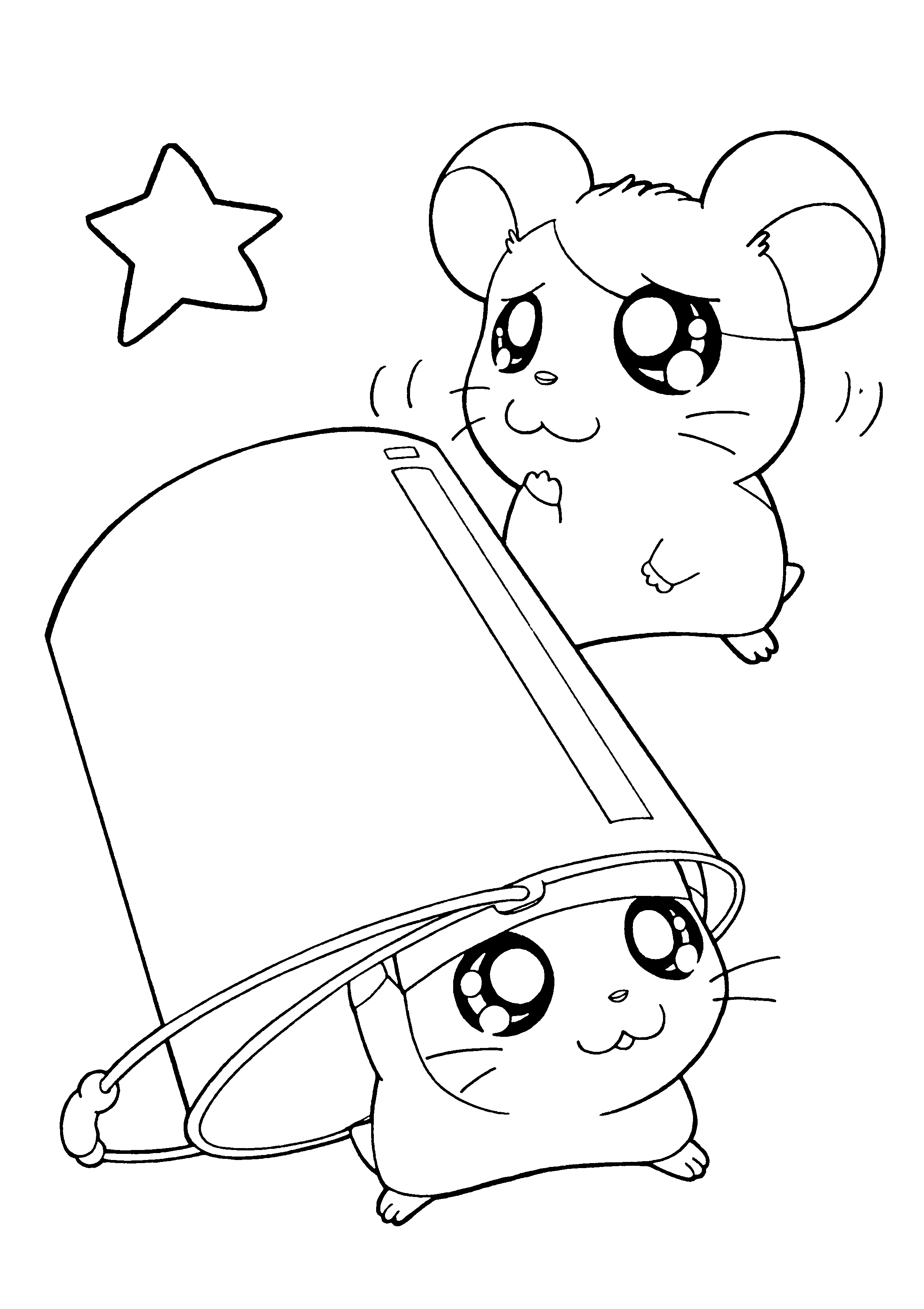 Disegno da colorare: Hamtaro (Cartoni animati) #40022 - Pagine da Colorare Stampabili Gratuite