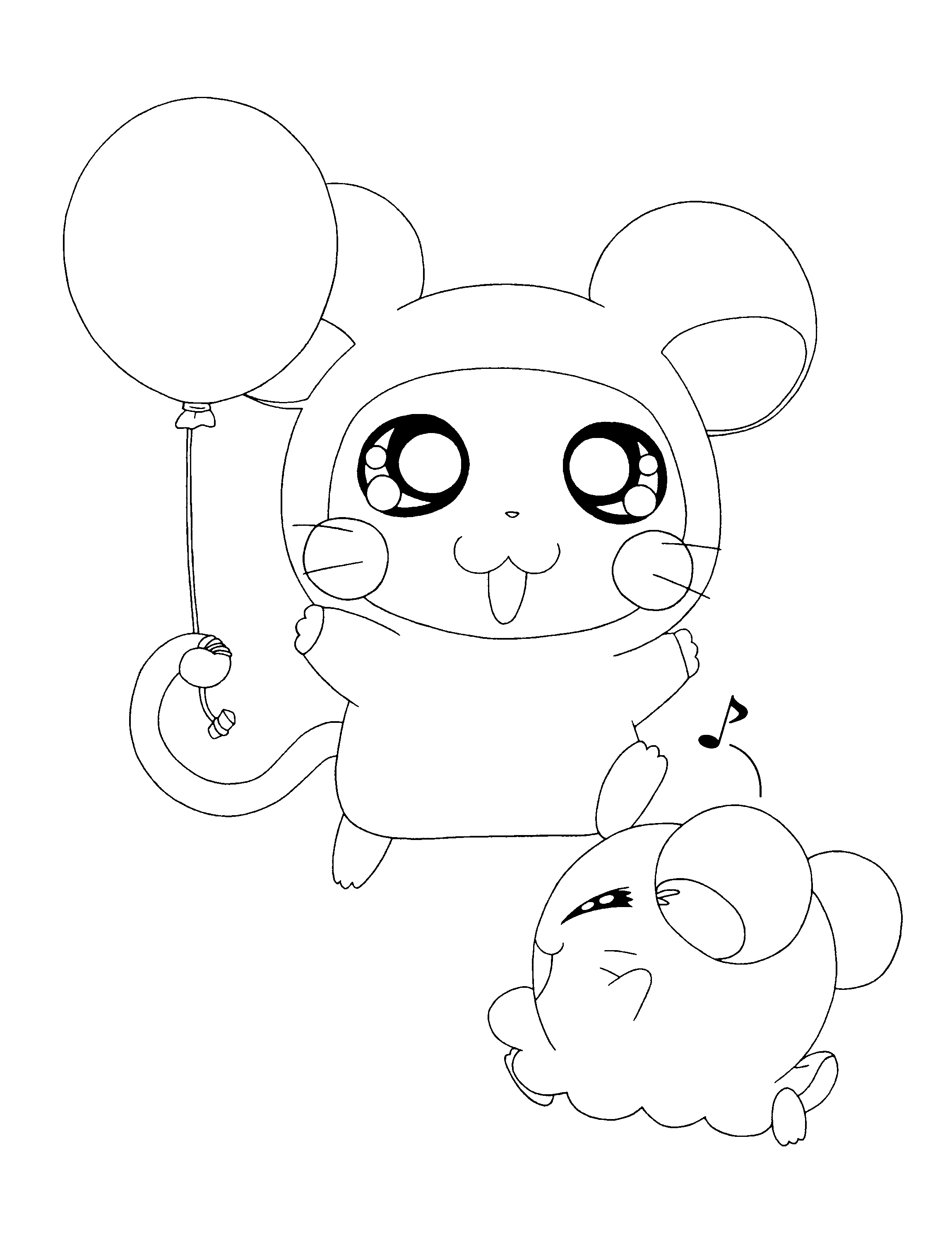 Disegno da colorare: Hamtaro (Cartoni animati) #40031 - Pagine da Colorare Stampabili Gratuite