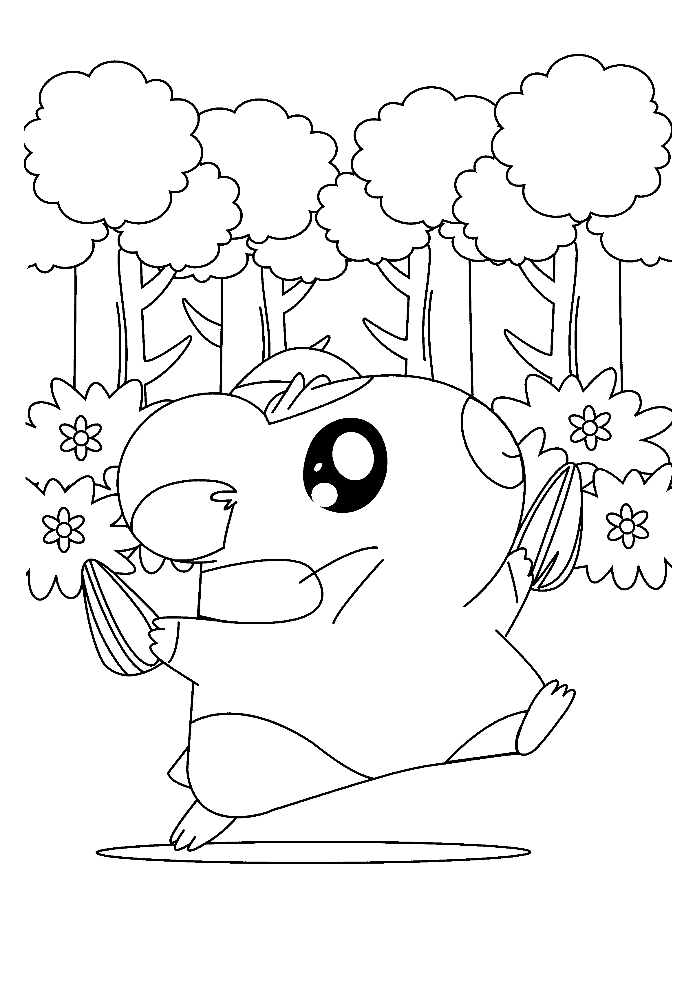 Disegno da colorare: Hamtaro (Cartoni animati) #40036 - Pagine da Colorare Stampabili Gratuite