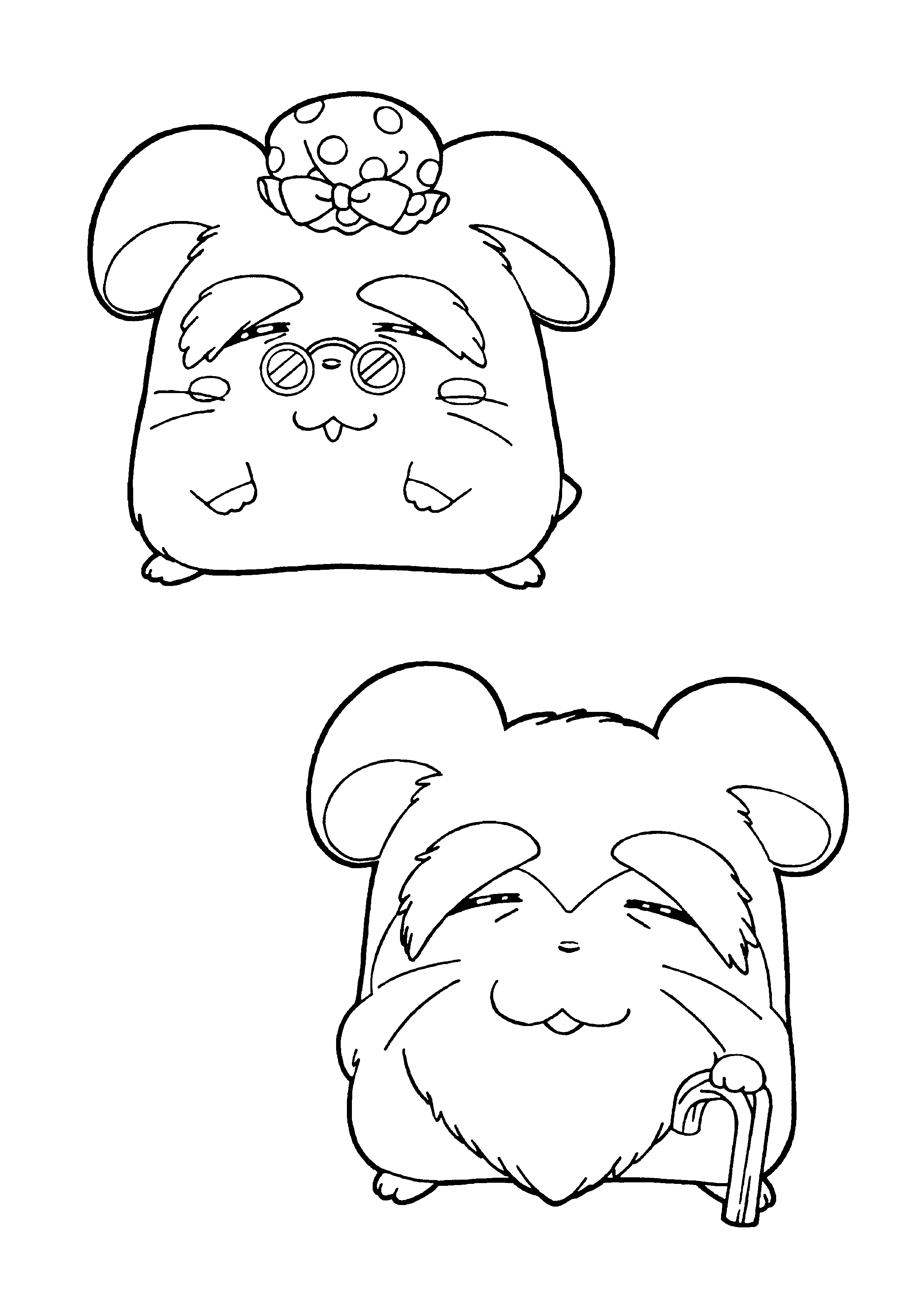 Disegno da colorare: Hamtaro (Cartoni animati) #40040 - Pagine da Colorare Stampabili Gratuite