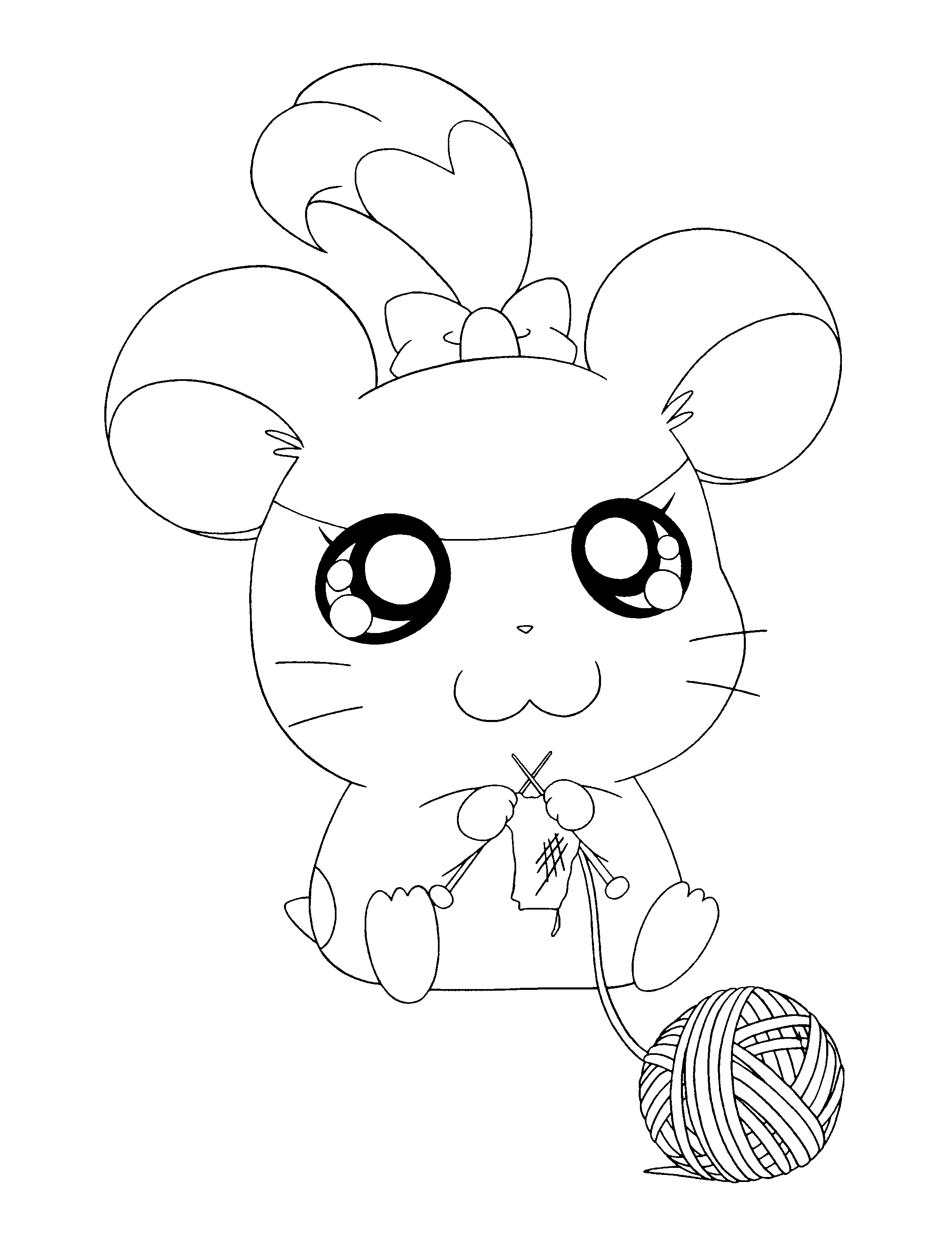 Disegno da colorare: Hamtaro (Cartoni animati) #40043 - Pagine da Colorare Stampabili Gratuite