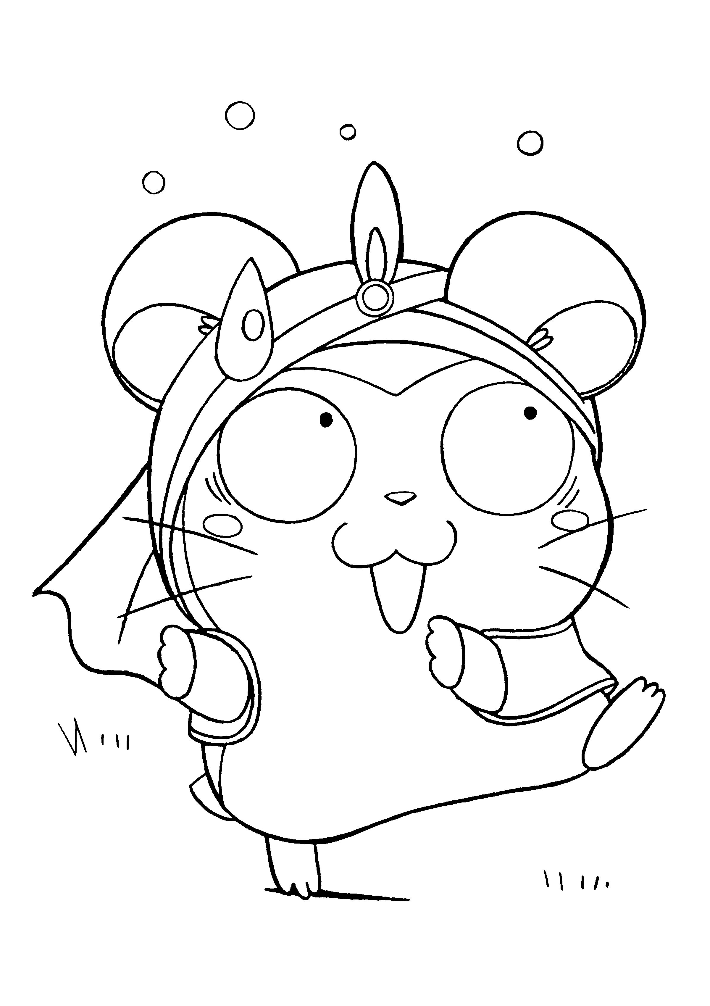 Disegno da colorare: Hamtaro (Cartoni animati) #40046 - Pagine da Colorare Stampabili Gratuite