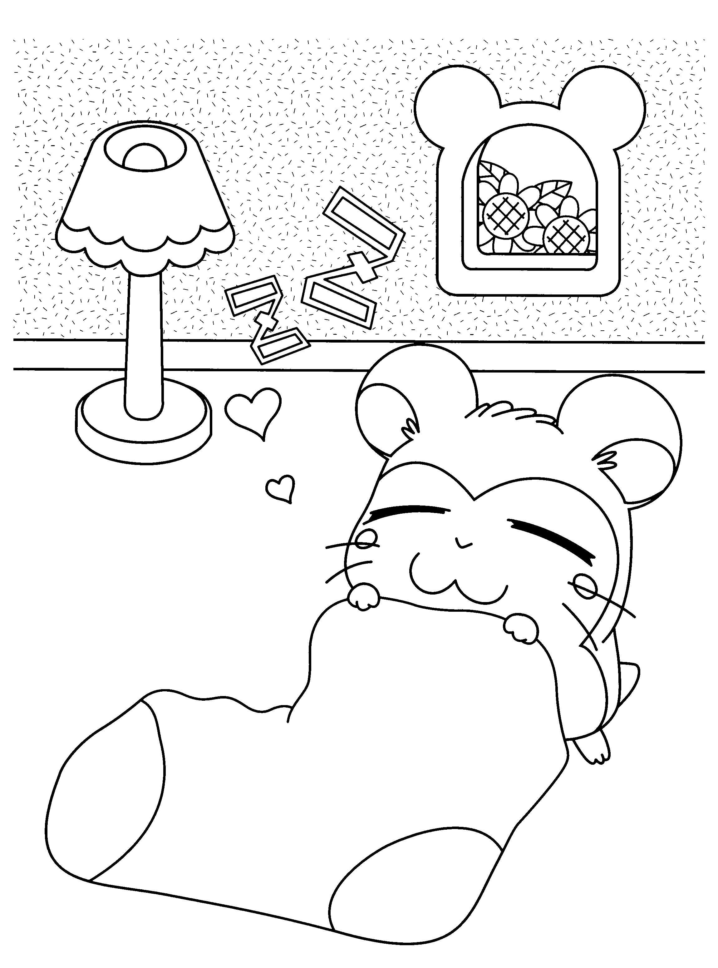 Disegno da colorare: Hamtaro (Cartoni animati) #40050 - Pagine da Colorare Stampabili Gratuite