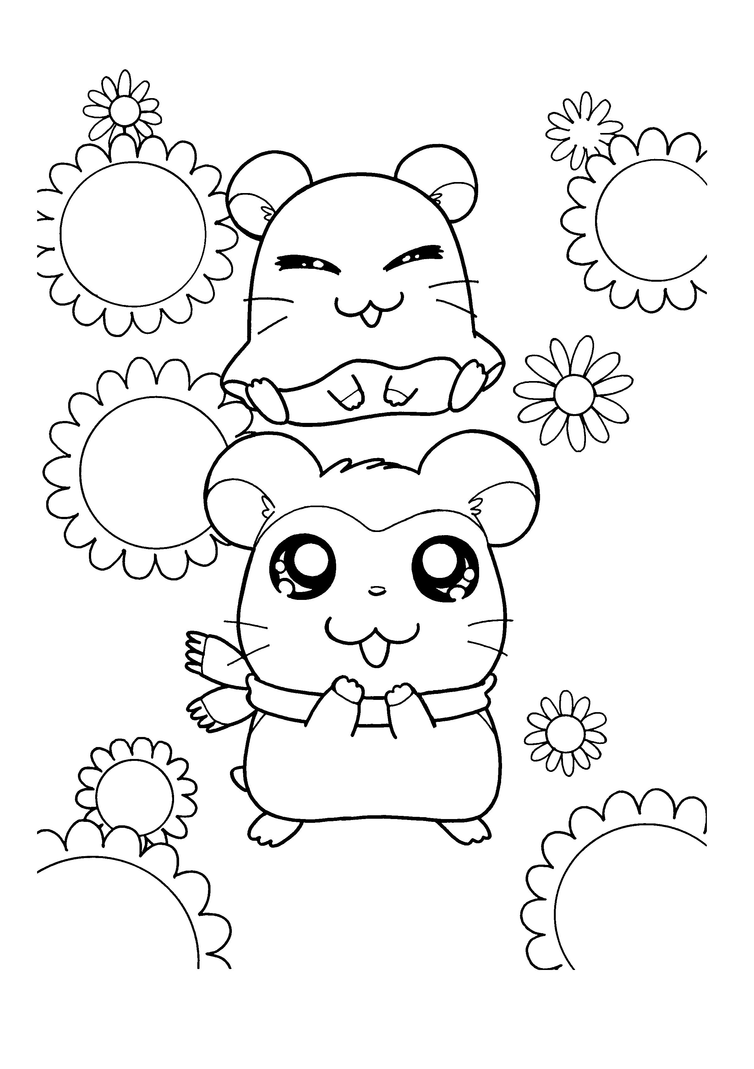 Disegno da colorare: Hamtaro (Cartoni animati) #40054 - Pagine da Colorare Stampabili Gratuite