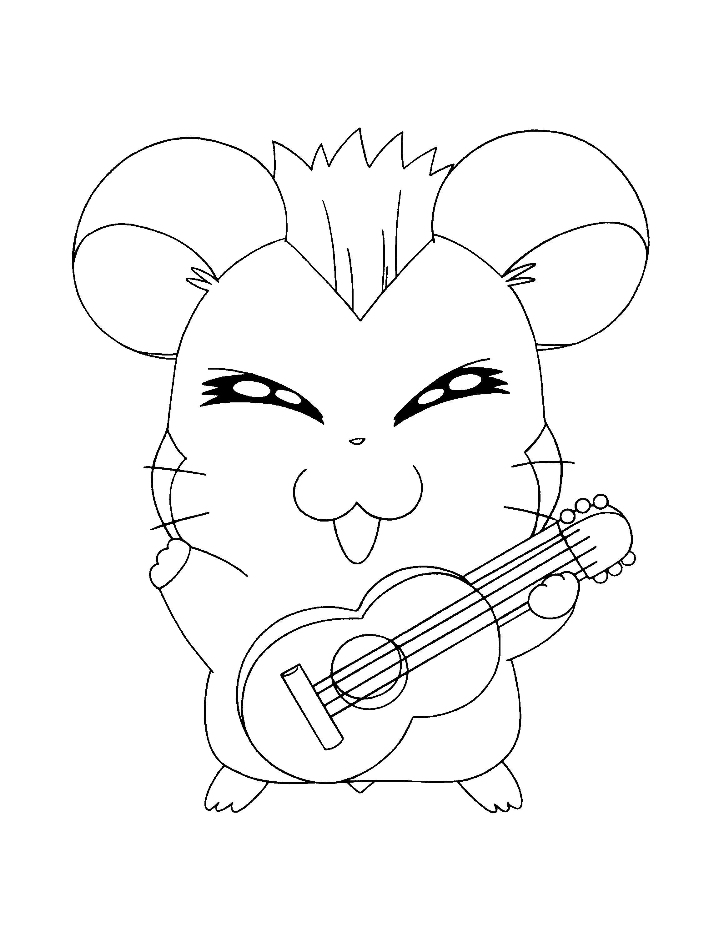 Disegno da colorare: Hamtaro (Cartoni animati) #40057 - Pagine da Colorare Stampabili Gratuite