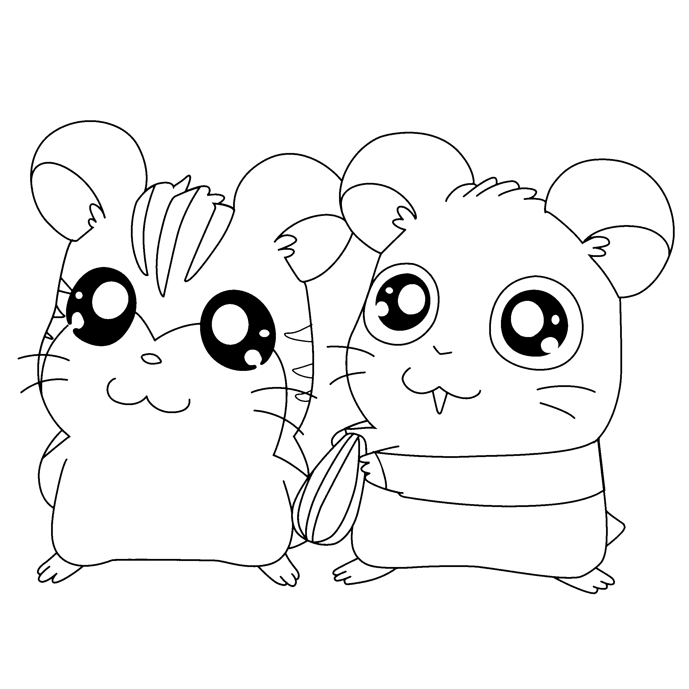 Disegno da colorare: Hamtaro (Cartoni animati) #40058 - Pagine da Colorare Stampabili Gratuite