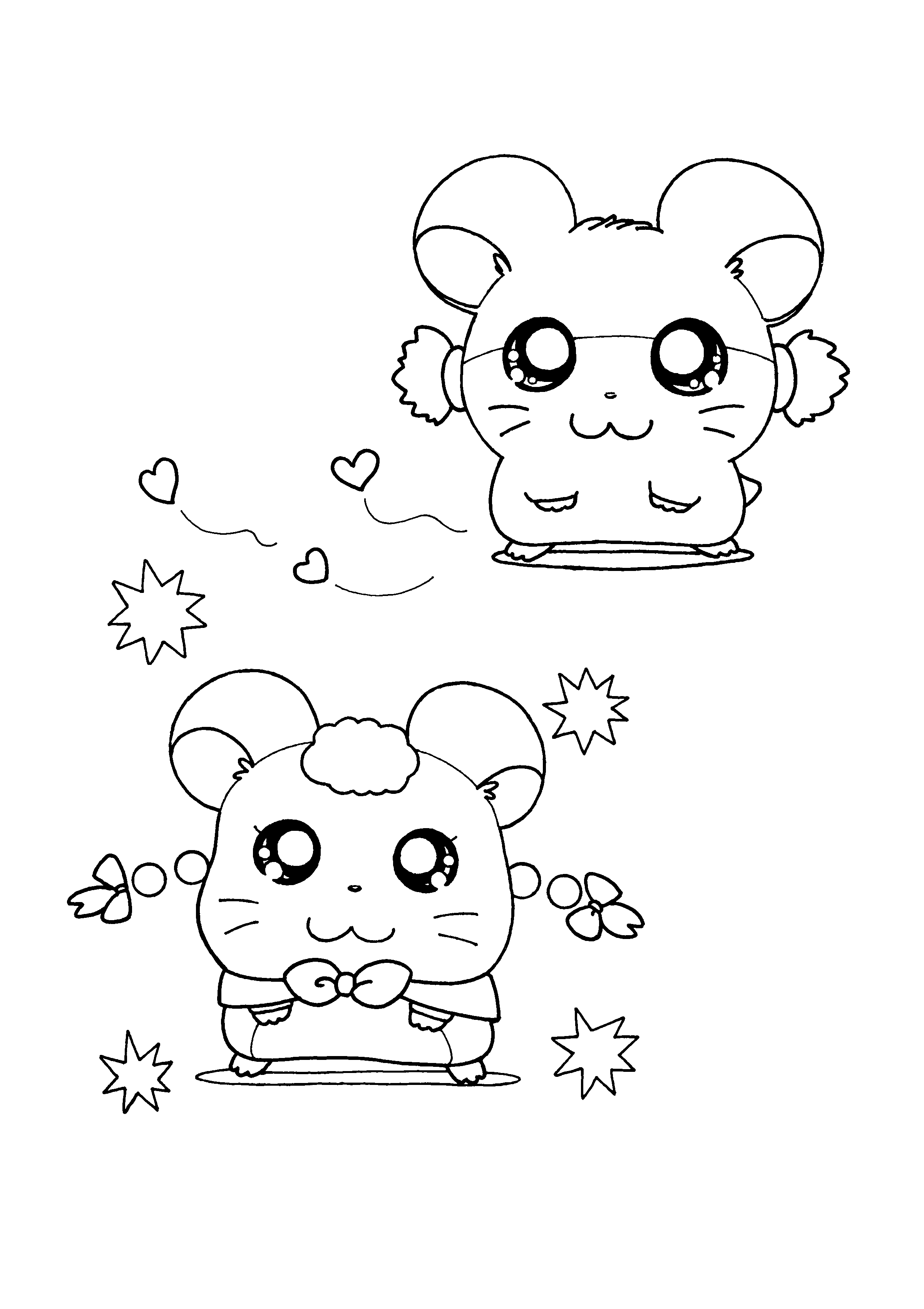 Disegno da colorare: Hamtaro (Cartoni animati) #40062 - Pagine da Colorare Stampabili Gratuite